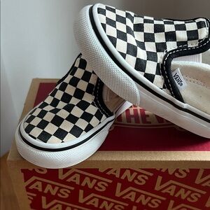 Vans Classic Black/White Checkerboard Slip-Ons
